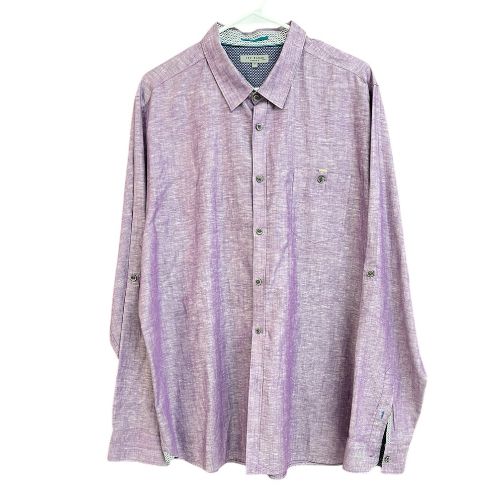 Ted Baker London‎ Men's Purple Button-Up Shirt Size XXXL